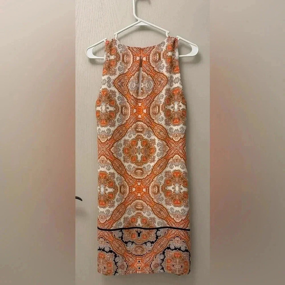 Beautiful Paisley Print Lined Sheath Dress EUC Size 4 Patterned Sleeveless - Picture 7 of 10